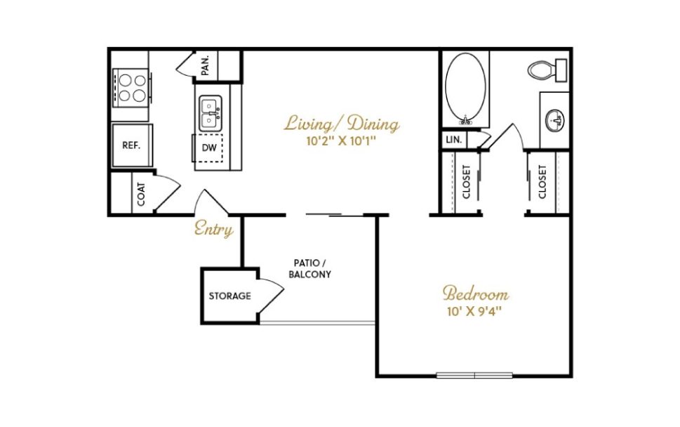 the floor plan for a two bedroom apartment at The  Durham